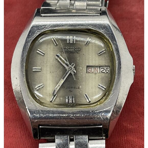 Seiko Automatic Mens Watch Running Mechanical Wristwatch 7009-5010 Vintage 70s - Picture 3 of 10